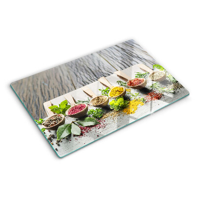 Planche à découper en verre Épices et herbes