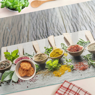 Planche à découper en verre Épices et herbes