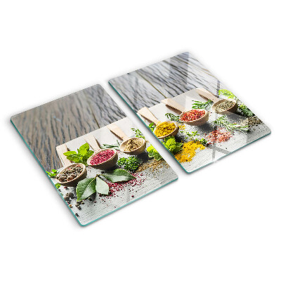 Planche à découper en verre Épices et herbes