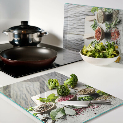Planche à découper en verre Épices et herbes