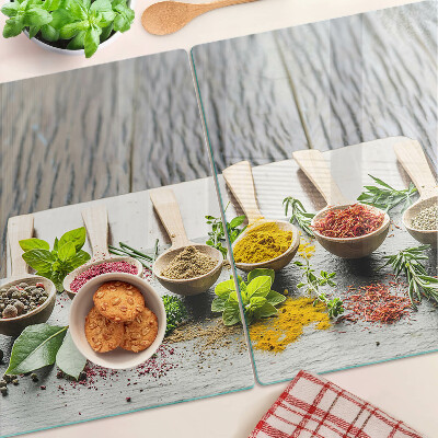 Planche à découper en verre Épices et herbes