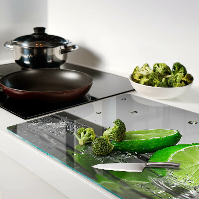 Planche à découper verre Citrons dans l'eau
