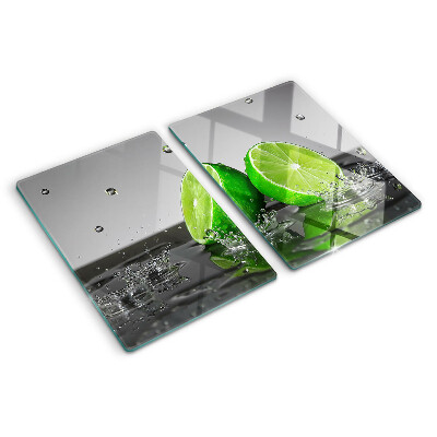 Planche à découper verre Citrons dans l'eau