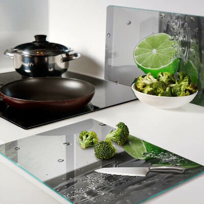Planche à découper verre Citrons dans l'eau