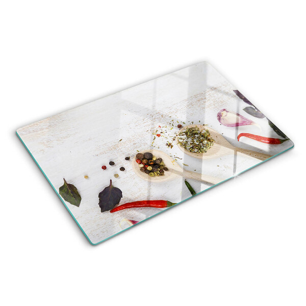 Planche à découper en verre Épices et herbes