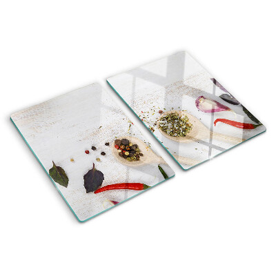 Planche à découper en verre Épices et herbes