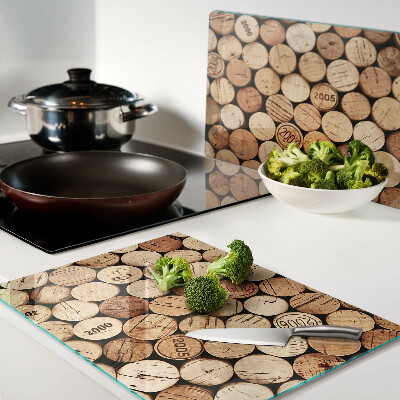 Planche à découper verre Bouchons de vin