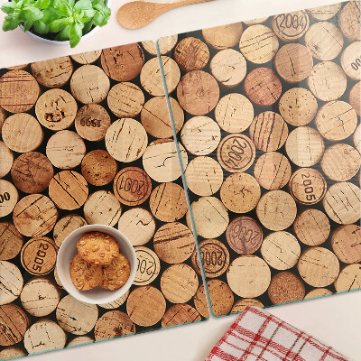 Planche à découper verre Bouchons de vin
