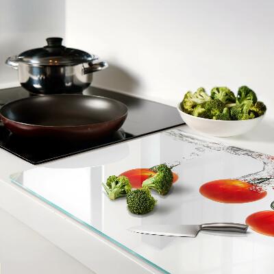 Planche à découper en verre Tomates dans l'eau