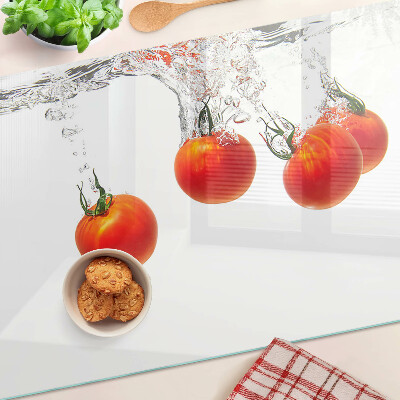 Planche à découper en verre Tomates dans l'eau