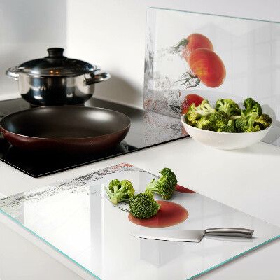 Planche à découper en verre Tomates dans l'eau