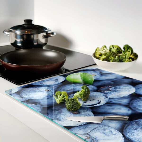 Planche à découper verre Baies avec feuilles