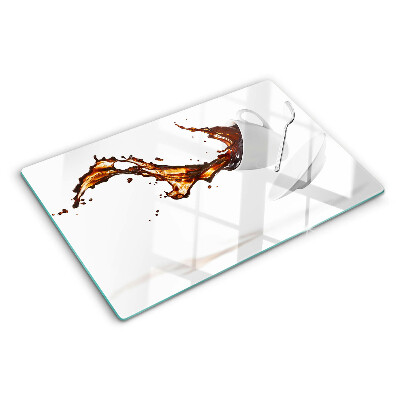 Planche à découper verre Café et boisson éclaboussante