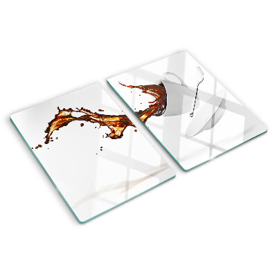 Planche à découper verre Café et boisson éclaboussante