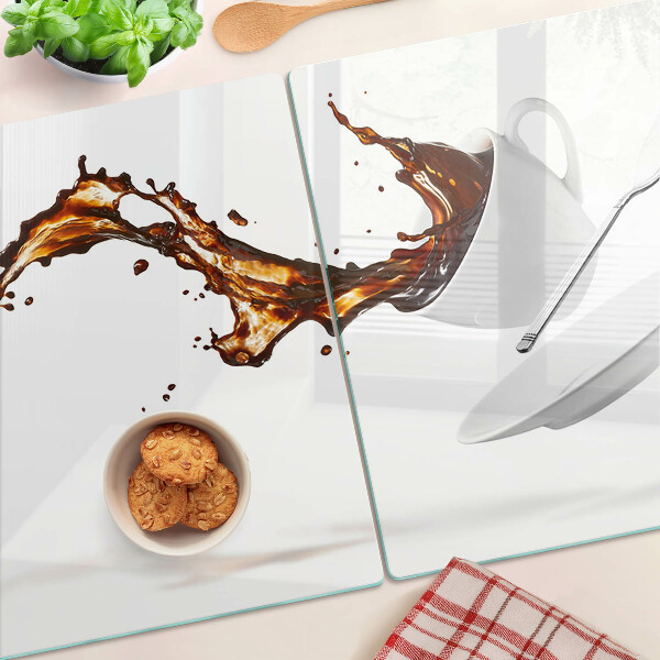 Planche à découper verre Café et boisson éclaboussante
