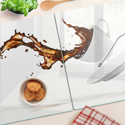 Planche à découper verre Café et boisson éclaboussante