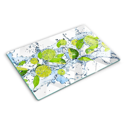 Planche à découper verre Citrons dans l'eau