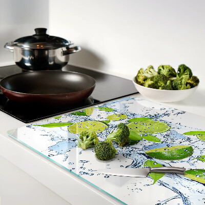 Planche à découper verre Citrons dans l'eau