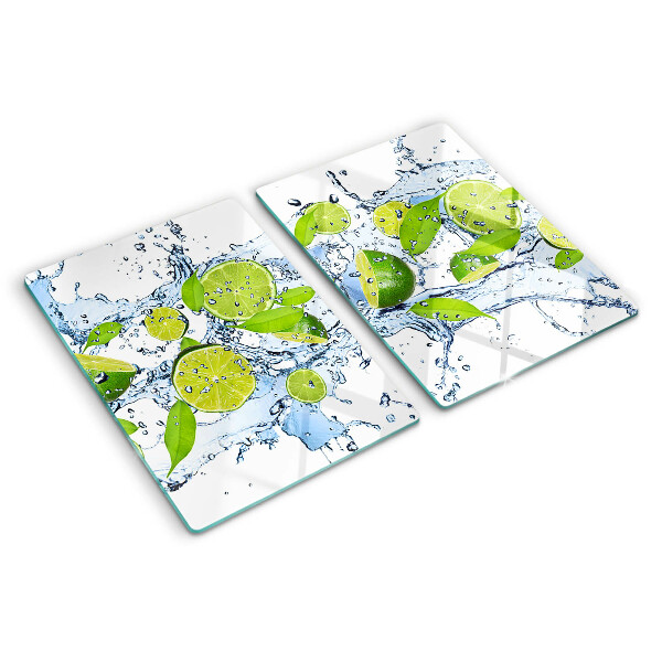 Planche à découper verre Citrons dans l'eau