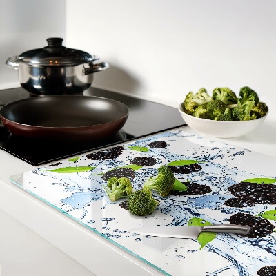Planche à découper en verre Fruits dans l'eau