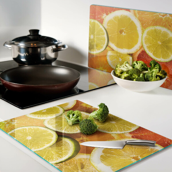 Planche à découper en verre Agrumes et agrumes