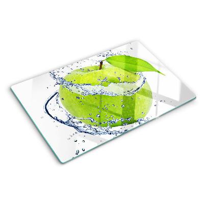 Planche à découper verre Pomme dans l'eau