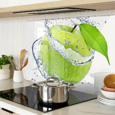 Planche à découper verre Pomme dans l'eau