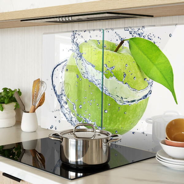 Planche à découper verre Pomme dans l'eau