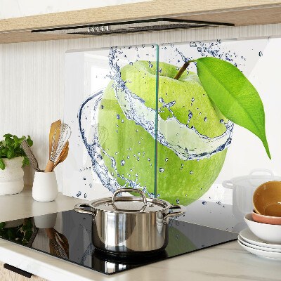 Planche à découper verre Pomme dans l'eau