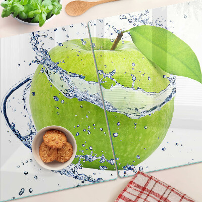 Planche à découper verre Pomme dans l'eau