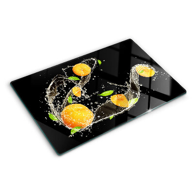 Planche à découper verre Agrumes dans l'eau