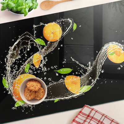 Planche à découper verre Agrumes dans l'eau