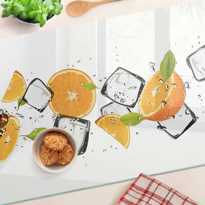 Planche à découper verre Agrumes avec glace