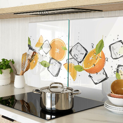 Planche à découper verre Agrumes avec glace