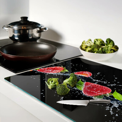 Planche à découper verre Fraises à l'eau