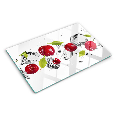 Planche à découper en verre Pommes rouges avec de la glace