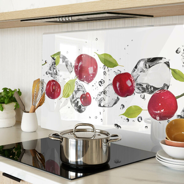 Planche à découper en verre Pommes rouges avec de la glace