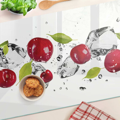 Planche à découper en verre Pommes rouges avec de la glace