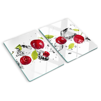Planche à découper en verre Pommes rouges avec de la glace