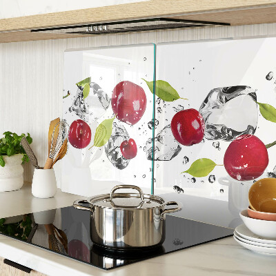 Planche à découper en verre Pommes rouges avec de la glace