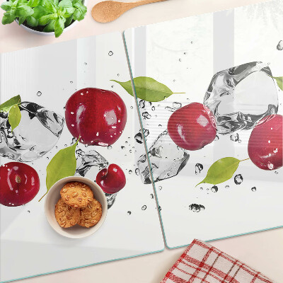 Planche à découper en verre Pommes rouges avec de la glace