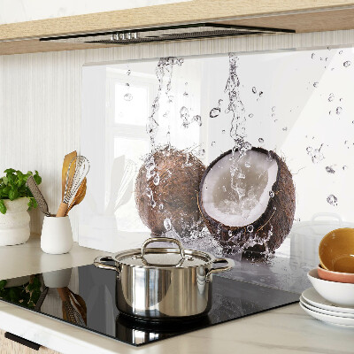 Planche à découper verre Noix de coco dans l'eau
