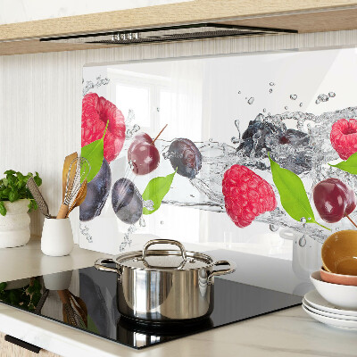 Planche à découper en verre Fruits dans l'eau