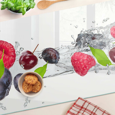 Planche à découper en verre Fruits dans l'eau