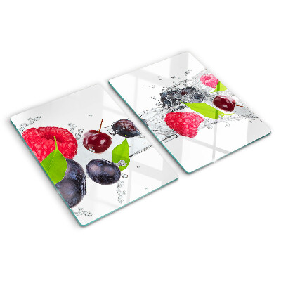 Planche à découper en verre Fruits dans l'eau