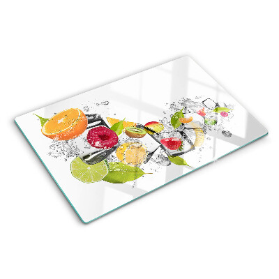 Planche à découper verre Fruits dans l'eau