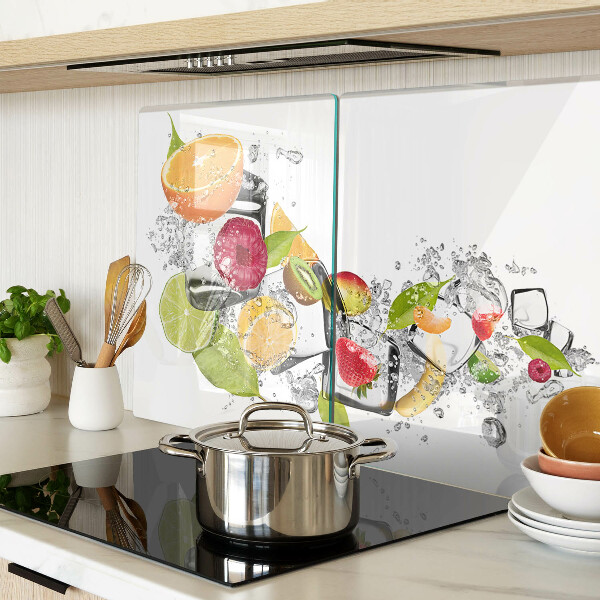 Planche à découper verre Fruits dans l'eau