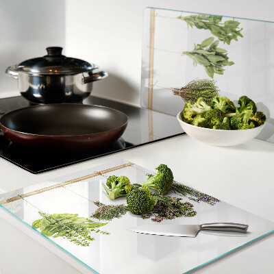 Planche à découper verre Herbes séchées sur une ficelle