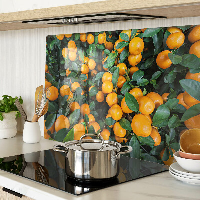 Planche à découper verre Mandarines sur les branches