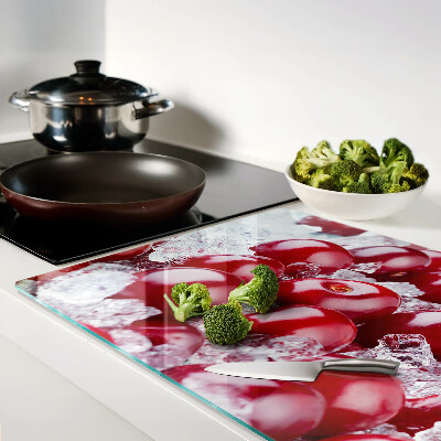 Planche à découper en verre Raisins rouges sur glace
